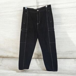 Dazy Black Pants with White Stitching Size M